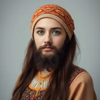 armenian girl with beard