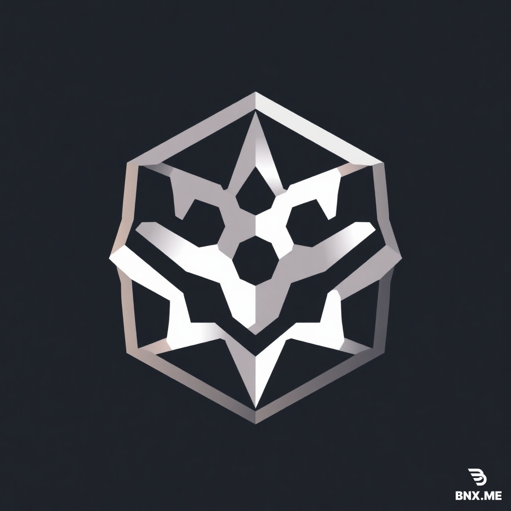 a geometrical hexagon logo