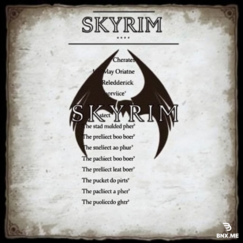 skyrim menu