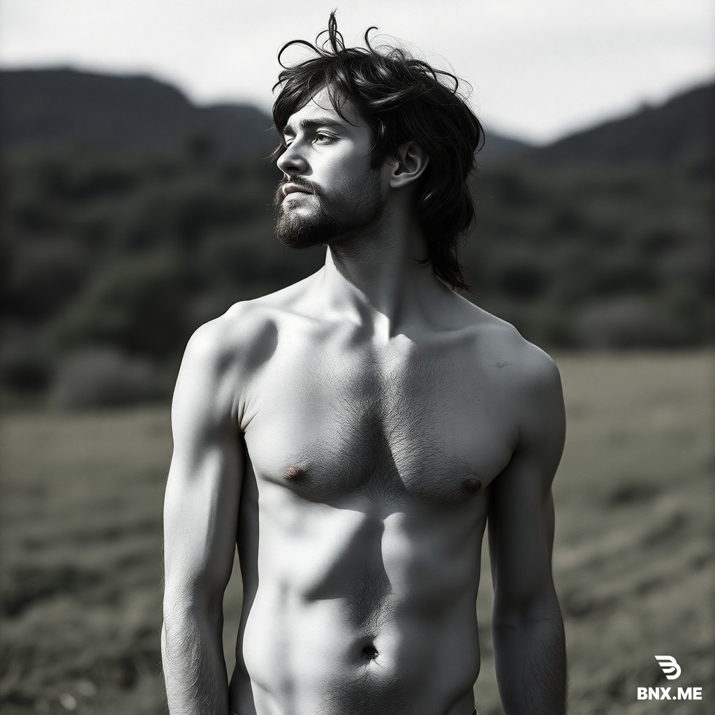 a nude man