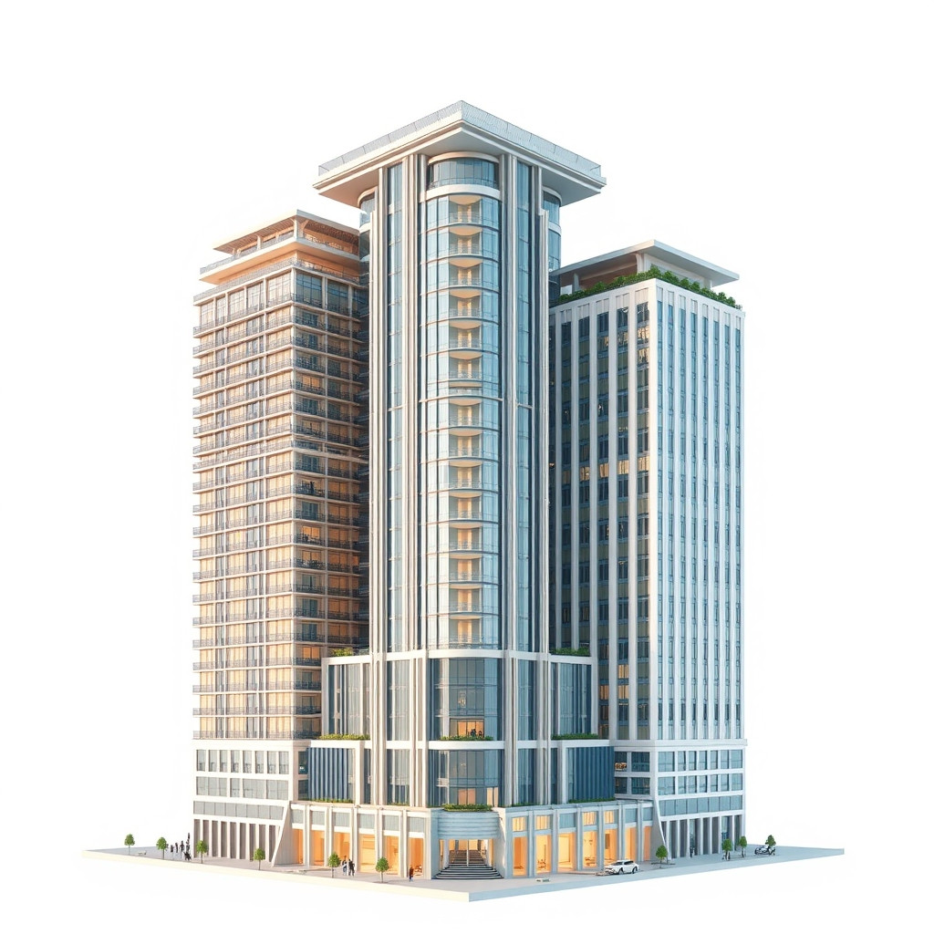 if a building has 38 floors with 4 podiums and one ground floor and one Lower Ground Floor and roof, upper roof and top roof