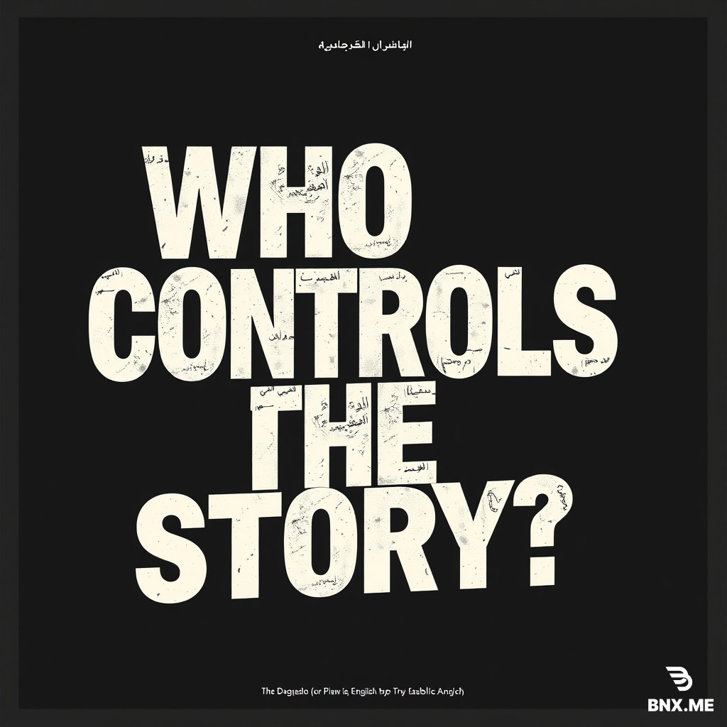 Create an exceptionally creative, professional, experimental typography poster for my Graphic Design class. The concept is **“WHO CONTROLS THE STORY?”** exploring how powerful people, political elites, and media institutions can shape public perception, control narratives, and influence what people believe.  **IMPORTANT: I want typography to be the main focus, NOT illustration or traditional graphic design.** My professor specifically wants to see strong typographic experimentation, originality, and excellent craftsmanship. Since I speak both Arabic and English, I want to use both languages as an essential part of the design, creating a powerful visual conversation between the two scripts.  ### 1. TYPOGRAPHY — BE EXTREMELY CREATIVE  Do not simply place an English headline at the top and its Arabic translation underneath. Experiment boldly with the actual letters and words.  * Make some words extremely large, stretched, compressed, distorted, cropped, rotated, fragmented, or partially hidden. * Play with dramatic differences in scale, spacing, alignment, weight, and negative space. * Let Arabic calligraphy interact with English typography, overlap it, interrupt it, weave through it, or occupy unexpected spaces. * Experiment with Arabic letterforms, connected letter shapes, elongated strokes, ligatures, and the distinctive rhythm of Arabic script. * Make certain letters disappear behind other words, break apart, or extend beyond the edges of the poster. * Use unconventional compositions, asymmetrical layouts, unexpected line breaks, and surprising placements. * Create visual tension between order and chaos, readability and distortion, control and manipulation. * Make every word placement feel intentional and conceptually meaningful, not randomly decorative.  ### 2. BILINGUAL CONCEPT  Use the English headline:  “WHO CONTROLS THE STORY?”  Pair it with one of these Arabic phrases:  “مَن يَروي القِصّة؟”  or  “مَن يَصنع الرِّواية؟”  You may also experiment with individual words such as WHO, CONTROLS, STORY, مَن, يَروي, القِصّة, and الرِّواية as independent typographic elements.  The Arabic should be visually powerful and clearly legible, not treated as a small subtitle or decorative symbol. Give the Arabic its own identity and allow it to compete with or challenge the English headline.  ### 3. VISUAL DIRECTION  Use my attached reference images as inspiration for the experimental typography, layered text, unusual compositions, overlapping type, and editorial poster aesthetics. Do NOT copy their layouts. Invent an original design that feels more sophisticated, unexpected, and memorable.  Explore a combination of:  * Bold condensed sans-serif typography. * Expressive Arabic calligraphy or custom-looking Arabic letterforms. * Extreme scale contrasts and unusual spacing. * Subtle paper grain, photocopy textures, distressed printing, or screen-print imperfections, if they enhance the typography. * Minimal lines, marks, or abstract shapes only when they strengthen the concept.  A palette of black, warm off-white, and vivid red would work well, but feel free to explore a restrained alternative if it makes the design stronger.  ### 4. CONCEPTUAL STORYTELLING  Make the typography itself communicate the idea of control and manipulation.  For example, one word might visually dominate another, letters might appear trapped, hidden, interrupted, or pulled apart, and the Arabic and English phrases might compete for visual authority.  Avoid obvious stock illustrations of puppets, hands, television screens, politicians, or newspaper collages. I want the message to emerge primarily through typography, composition, and the relationship between the two languages.  ### 5. DESIGN QUALITY  The result should look like an award-winning experimental editorial typography poster created by a highly skilled graphic designer, not a generic AI-generated poster.  Prioritize:  * Originality and a strong visual concept. * Excellent typographic hierarchy. * Sophisticated composition and negative space. * Meaningful interaction between Arabic and English. * Beautifully handled Arabic letterforms. * Bold experimentation without losing the central message. * A visually striking result that would impress a university-level graphic design professor.  Create a vertical poster composition suitable for a 18 × 24 inch print.  **Final instruction:** Be genuinely experimental. Do not settle for a conventional headline-and-subtitle layout. Focus on manipulating the words themselves in unexpected ways. I want to look at the poster and immediately notice the typography, discover new details as I look closer, and feel that every typographic decision contributes to the meaning. The design should be ambitious, visually intelligent, and distinctly original.