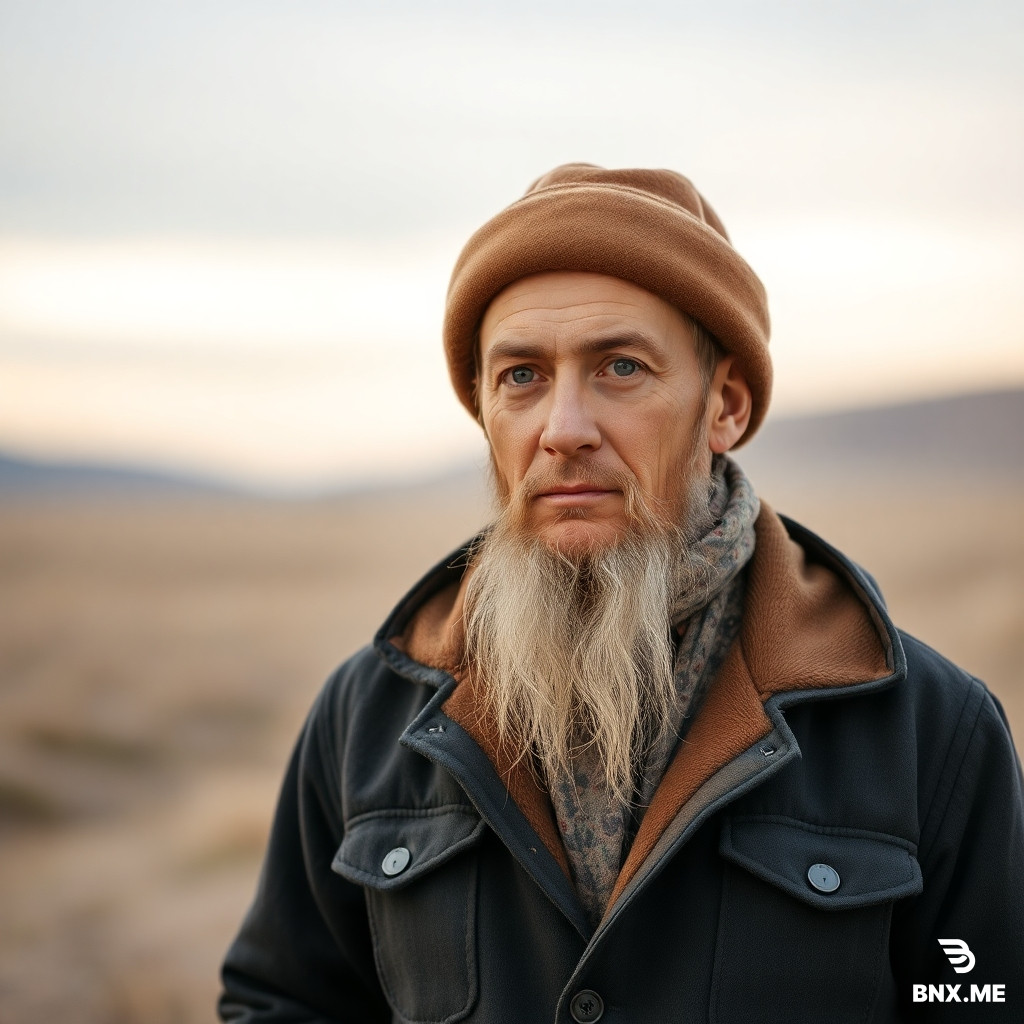 A Kazakh man in ordinary clothes