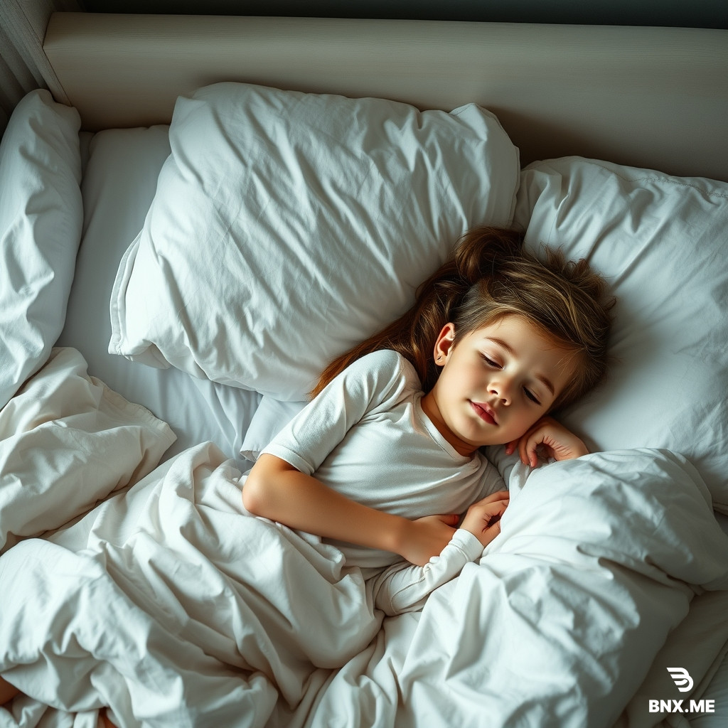 Create a picture of a young girl in bed with a young boy and make the girl somewhat on him