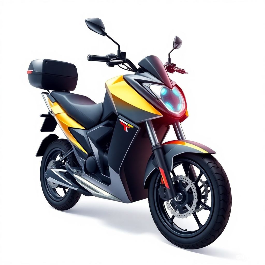 Create pictures of Electronic Motors and Scooter with design of CR7 by ai