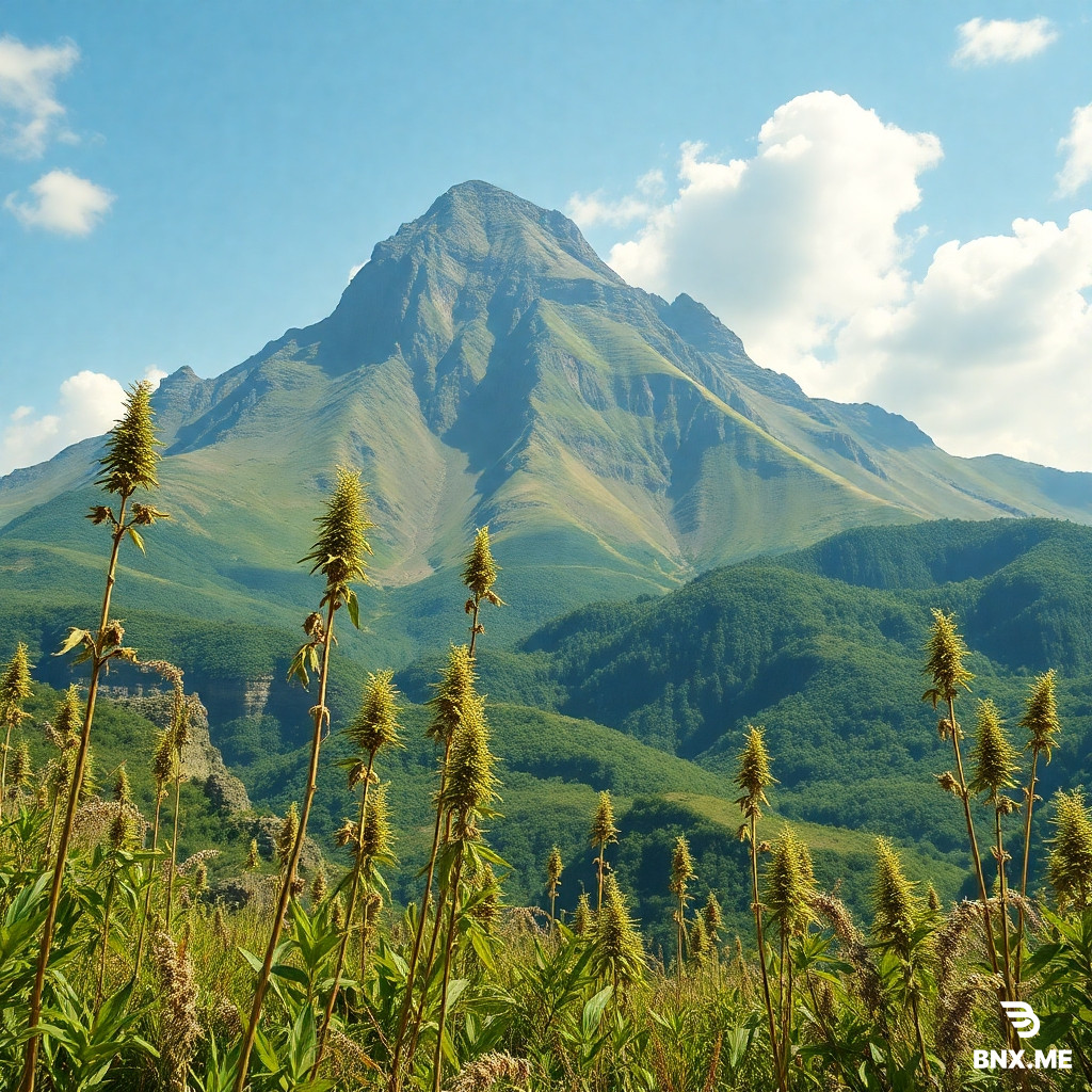 Give a picture that shows the edible weed as an unknown land and like the American continent discovered by Christopher Columbus