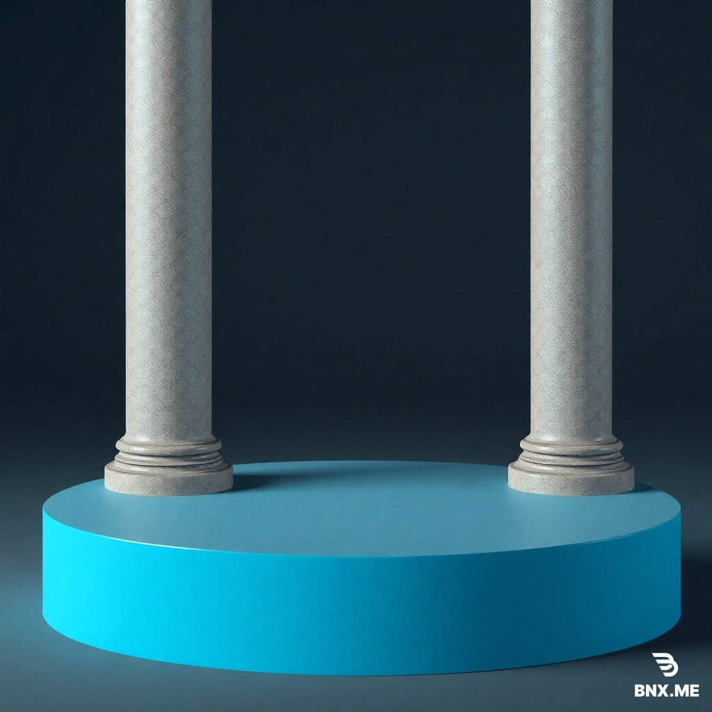 photorealistic picture of pad footing with column