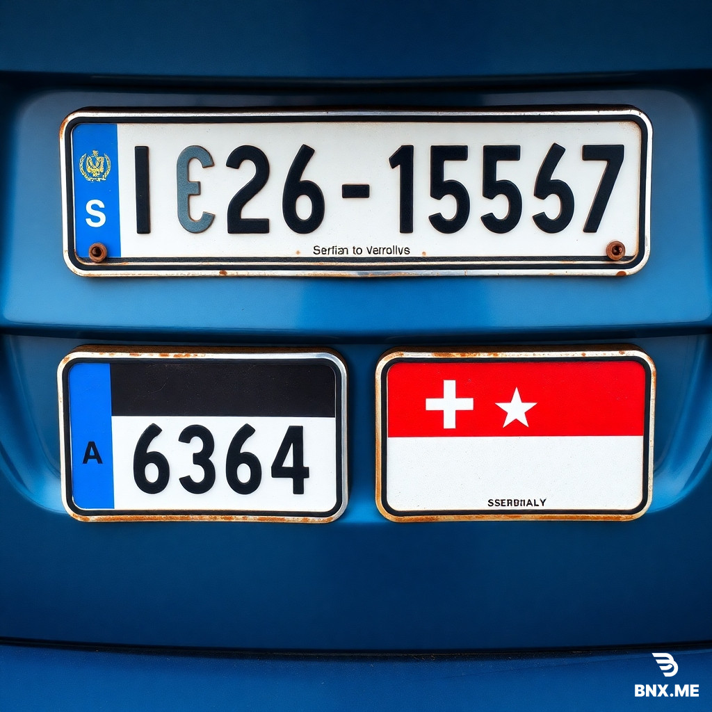 serbian car plates as an icon