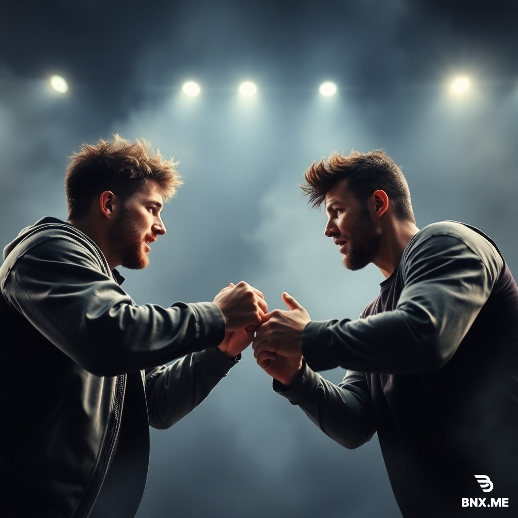miature pour un combat entre MrBeast et JUL