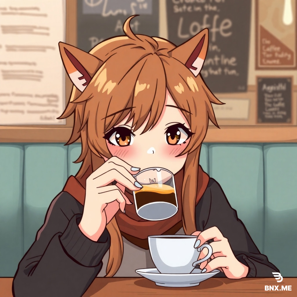 a fary drinking a coffee