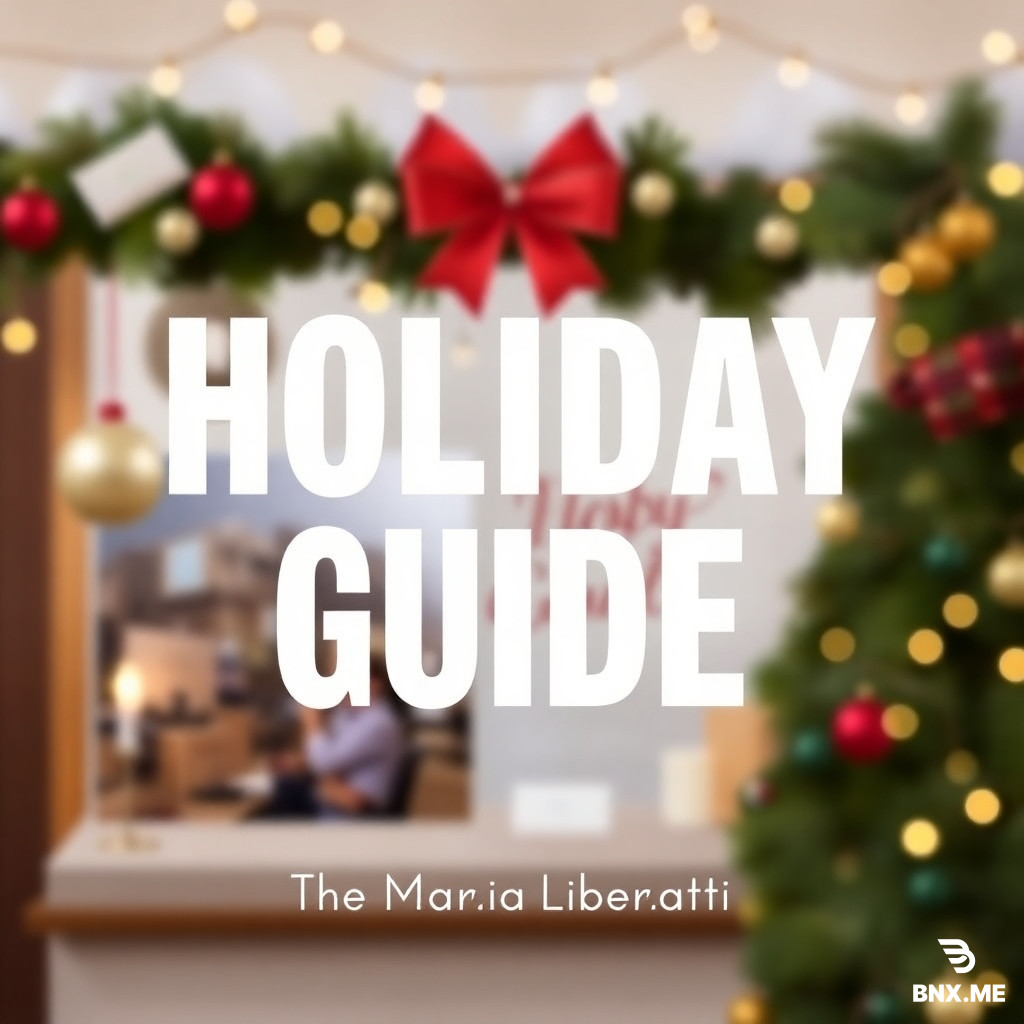 I want a cover page of a myHoliday Guide called The Holiday edit by The Maria Liberati Show
