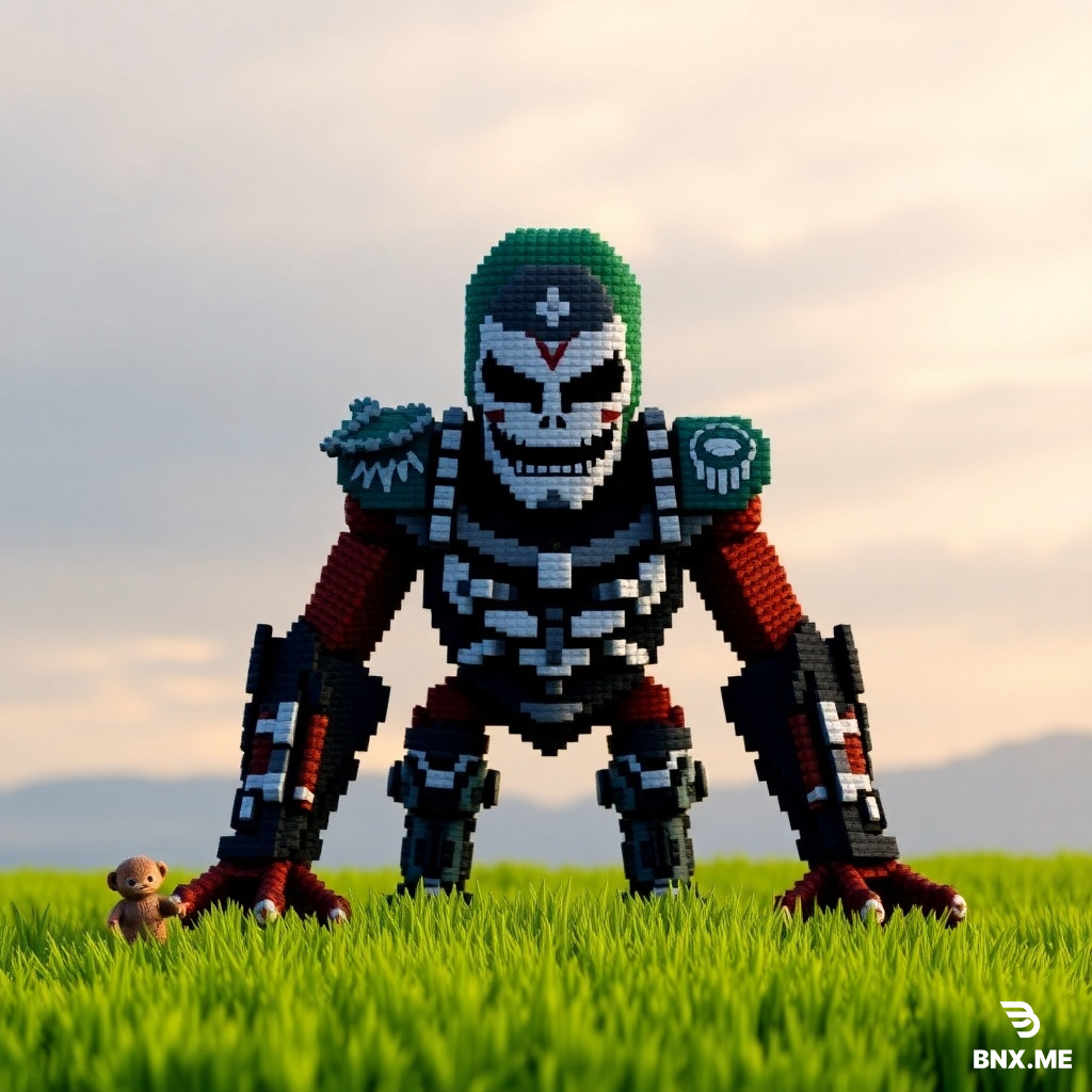 Necesito crear una plantilla de 35 x35 de hama beads sobre el titán de ataque de attack on titan