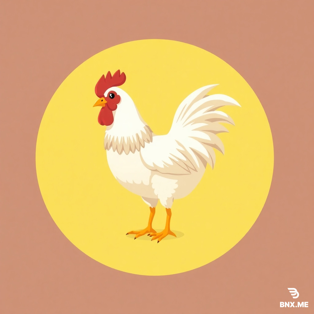 16-bit chicken, flat 2d artstyle