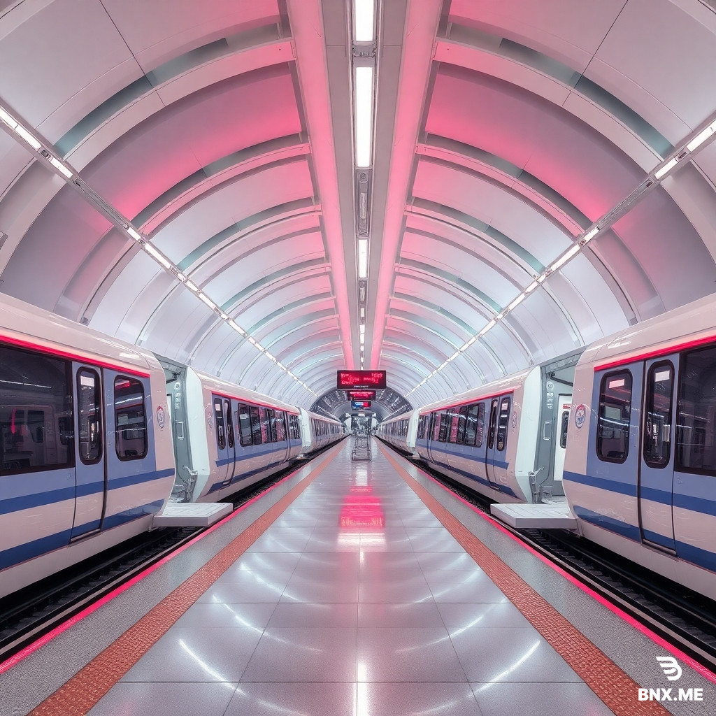 a futuristic train station