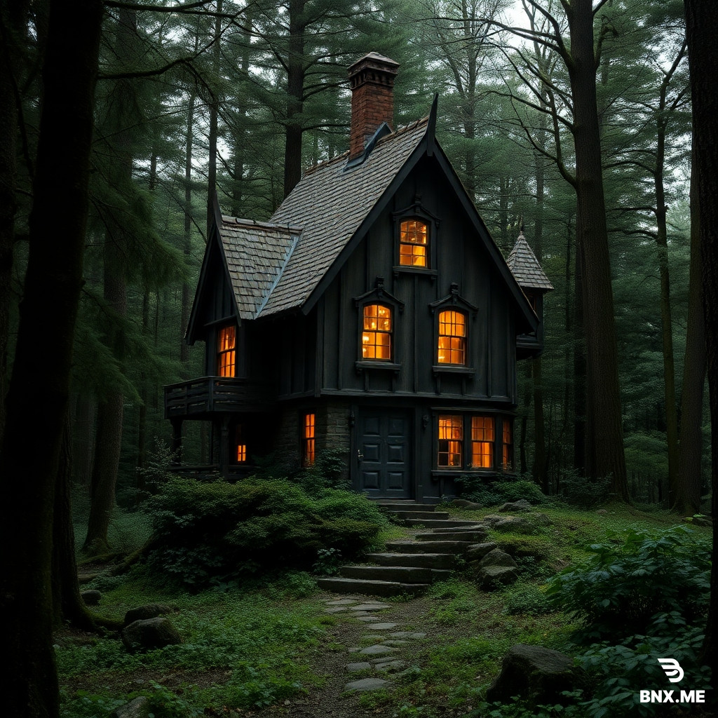 witches house in a deep forest