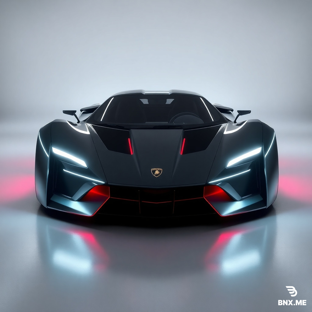4K: This ultra-futuristic sports car features a sophisticated body and lustrous silhouette, with white LED fluorescent lights modeled after Lamborghini, and red silhouette lines that give it a luxurious feel.