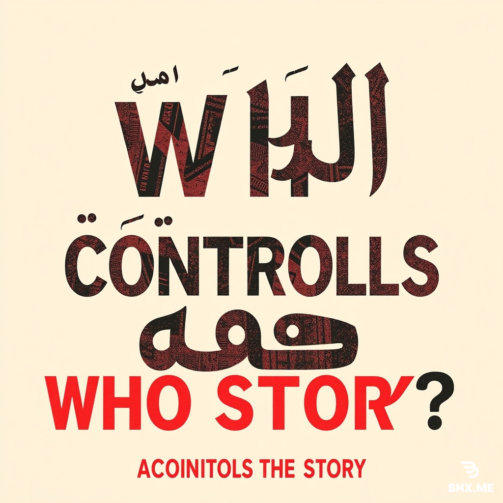 Redesign my current Arabic typography poster using the exact phrases:  Arabic: من يسيطر على القصة؟  English: WHO CONTROLS THE STORY?  Do not change, shorten, or rewrite either phrase.  I want a bold, loud, experimental typography poster that pushes the boundaries of Arabic lettering. The Arabic typography must be the main focus of the design, not decorative graphics.  Experiment with oversized Arabic letters, extreme stretching, distortion, cropping, overlapping, unconventional spacing, and dramatically enlarged dots and diacritical marks. Explore filling the inside of large Arabic letters with tiny handwritten Ruq’ah calligraphy, creating an engraved or layered effect.  Create four distinctly different portrait poster concepts:  Oversized, cropped Arabic lettering.  Arabic letters filled with miniature Ruq’ah handwriting.  Fragmented and overlapping Arabic letterforms.  Stretched and repeated Arabic letters that create movement.  Integrate “WHO CONTROLS THE STORY?” into the Arabic typography so the two languages interact visually.  Keep my existing color palette: red, black, cream, and dusty pink. Use subtle print textures only when they enhance the lettering.  Use my classmates’ posters strictly as inspiration for their boldness, not as designs to copy. Avoid safe, minimal, conventional layouts. I want a fearless, visually striking university graphic design project where the typography itself becomes the artwork.  Preserve the correct Arabic spelling, letter connections, and right-to-left reading direction. Present four different concepts, not four minor variations of the same design.