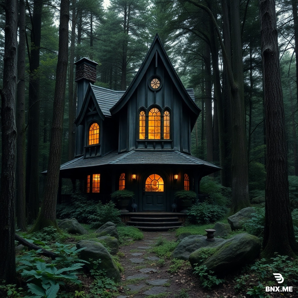 witches house in a deep forest