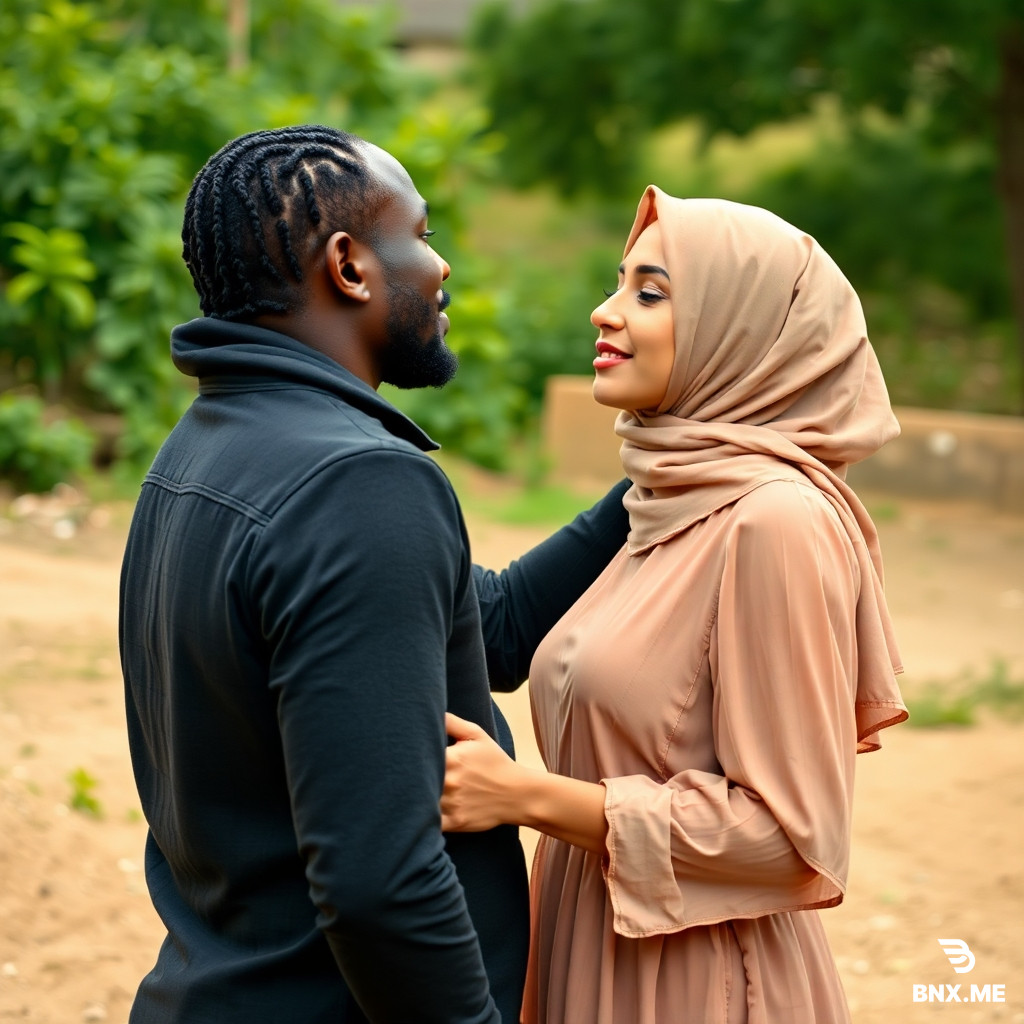 A Muslim girl without scarf standing in doggy and a dark black African man is fucking her from behind and she is enjoying his fucking so deeply and she ...  wear dress that is transparent she has normal round boobs, and her one book came out of her neck whilte getting fucked in doggy.