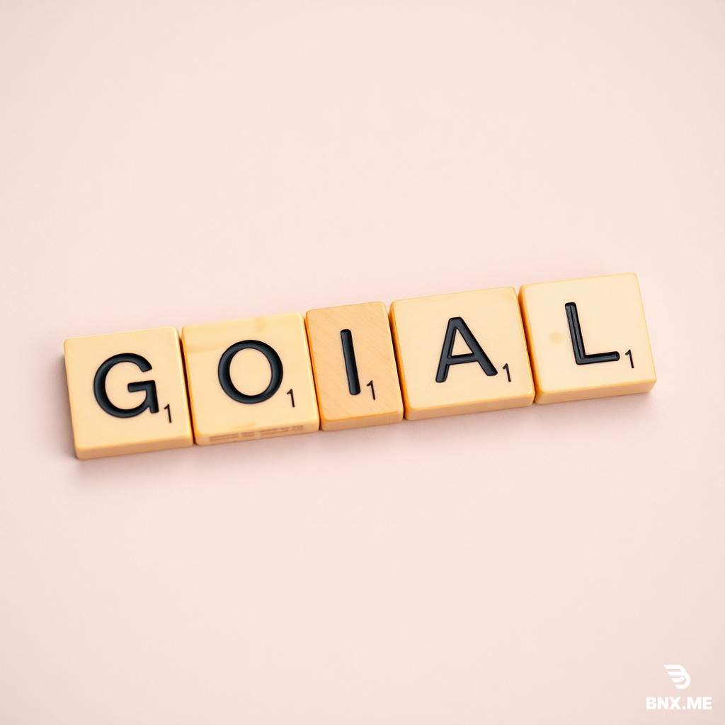 Scrabble tiles that spell GOAL