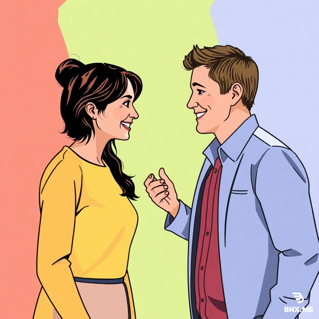 Правая полоса: частично заполнена обрезанными/пустыми кадрами, показывающими фрагменты человека входящего / уходящего Стиль - минимальные тени - легкая винтажная эстетика Содержание ЛЕВАЯ ПОЛОСА (сверху вниз): 1. женщина смотрит на соседнюю полосу, игриво улыбается 2. Женщина и мужчина лицом друг к другу, смеясь (вырезать из правой полосы, 2  кадра) 3. Женщина и мужчина целуются 4. Женщина обнимает мужчину в сзади (оба улыбаются (мужчина лицом к камере) ПРАВАЯ ПОЛОСА (сверху вниз): 1. Мужчина улыбается в камеру 2. Частичный кадр человека (видимое плечо, сторона головы) Позы и кадры можно сделать аналогично референсу 3, но черты лица, волосы и внешний вид из фото 1,2