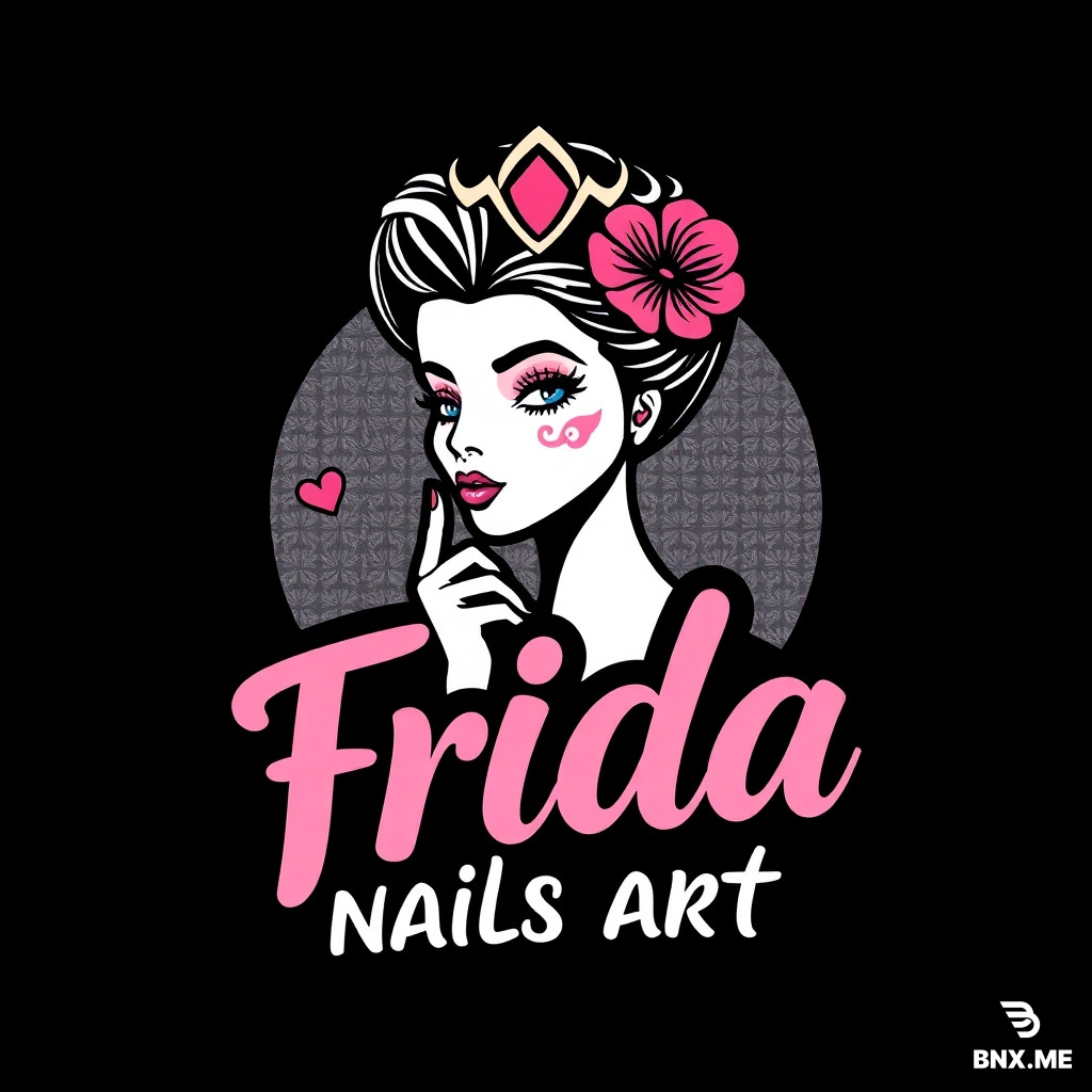 Genera un logo para “Frida nails art”