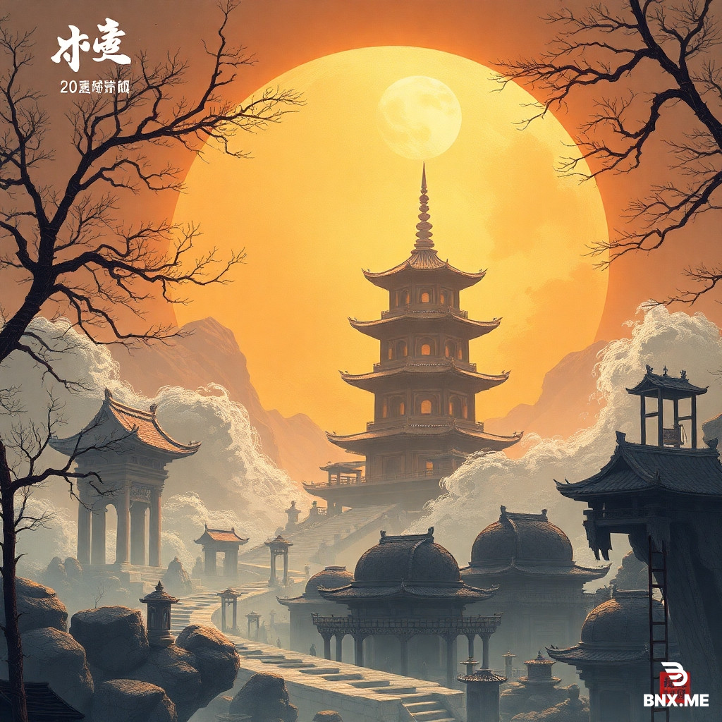 生成一张水烟吧的室内全景照片，风格为奢华复古探险家俱乐部。画面中央是胡桃木色的水烟吧台，吧台上摆放着黄铜材质的水烟壶，壶身有精细的雕刻纹理。天花板上悬挂着做旧黄铜色的几何镂空吊灯，暖黄色的光线从缝隙中漏出，在墙面上投射出阿拉伯风格的碎影。墙壁使用沙漠红陶色艺术漆，搭配墨绿色的绒布沙发和脏橘色的皮质扶手椅。吧台后方有一面琥珀色渐变亚克力背板，散发着柔和的光晕。空气中弥漫着极淡的烟雾，光线在烟雾中形成丁达尔效应。整体氛围温暖、私密、神秘，像沙漠中的奢华驿站。高分辨率，电影级布光，浅景深，16：9画幅。