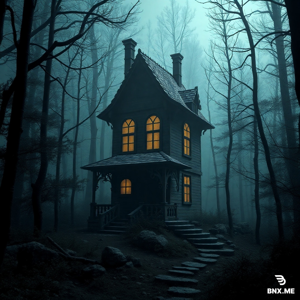 witches house in a deep forest