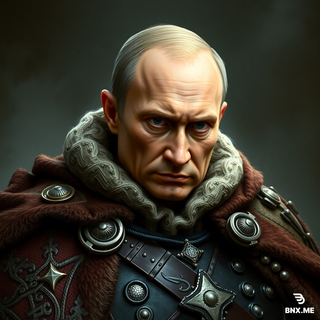 Vladimir Putin in 40k warhammer robe