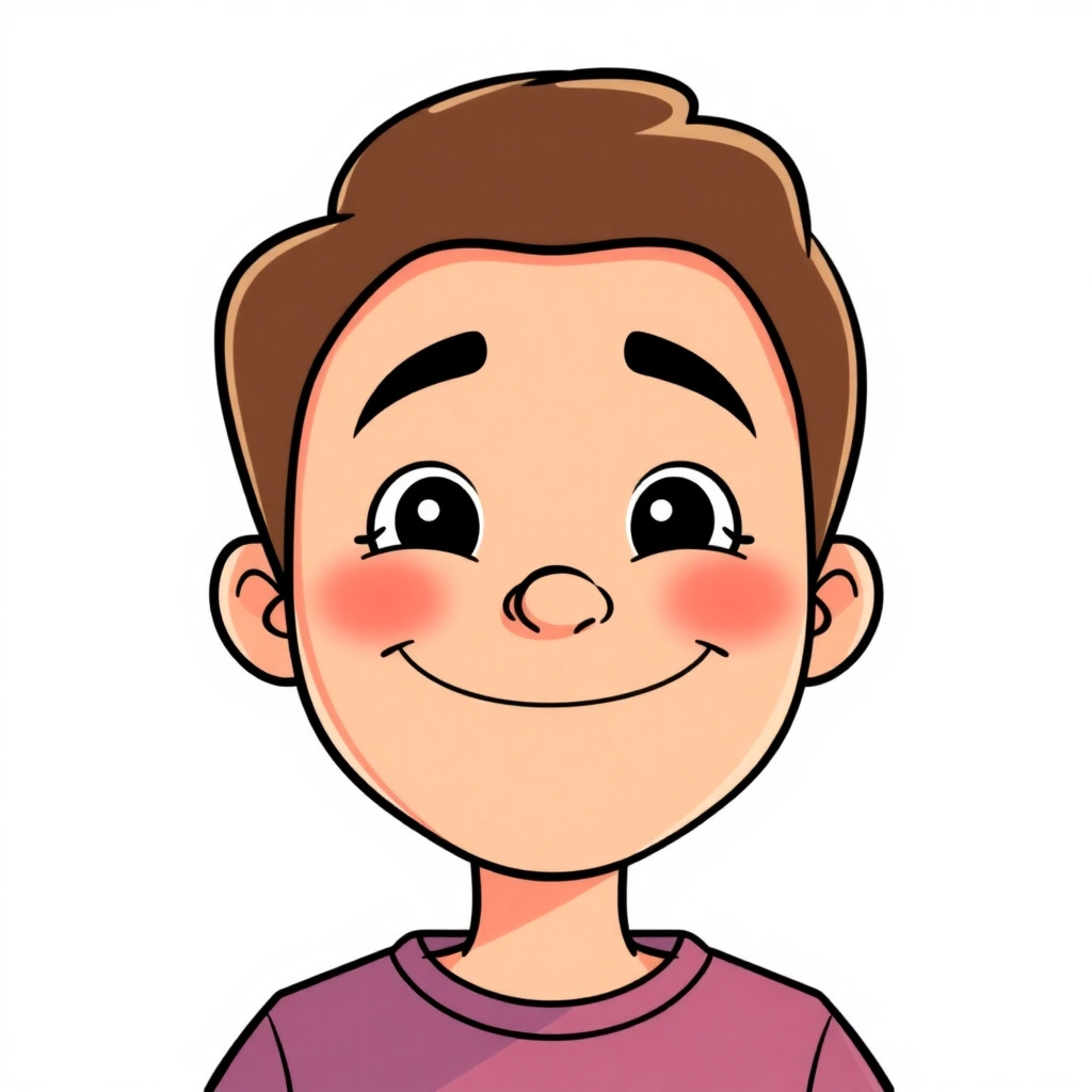 Smily face cartoon profile picture for a YouTube channel, family friendly