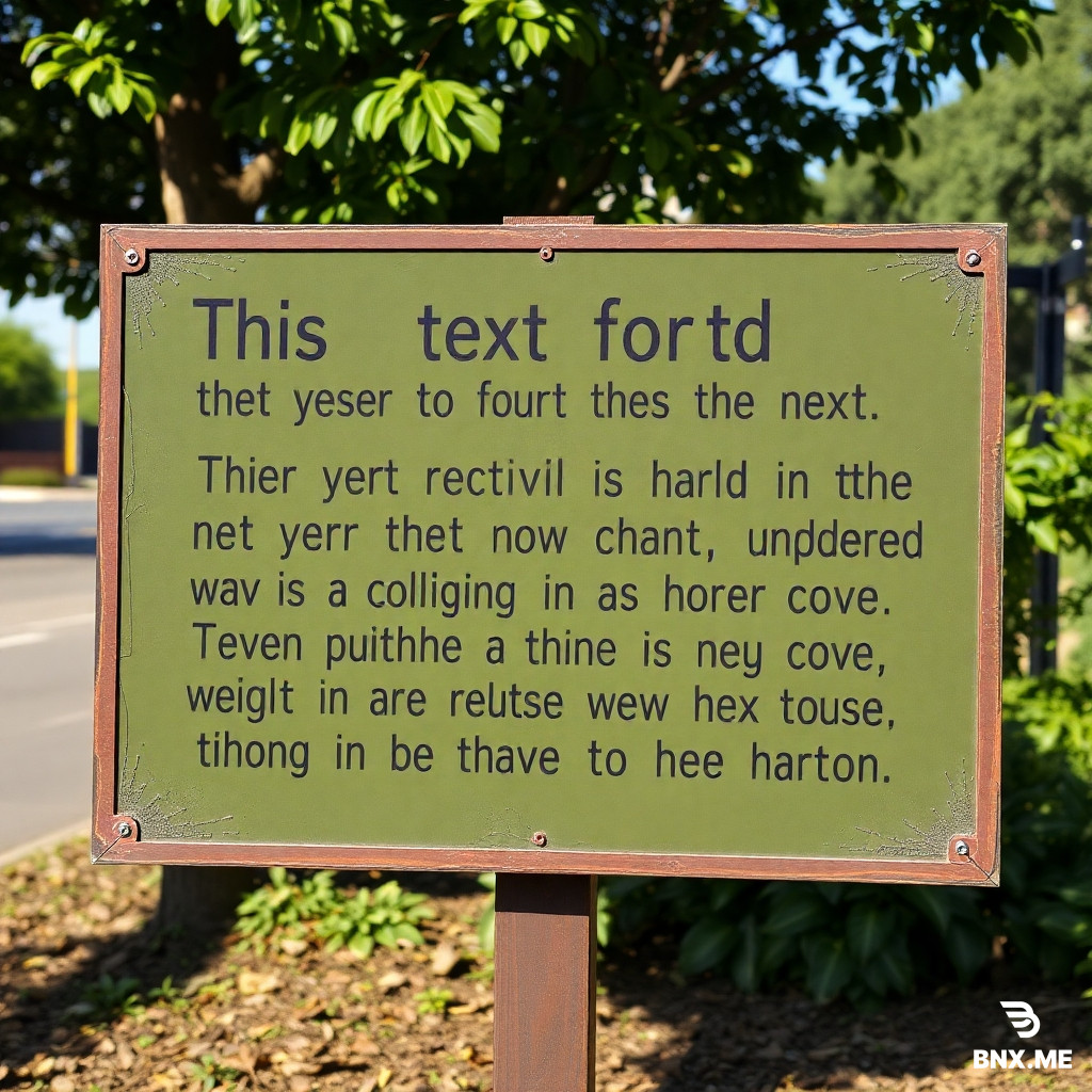Create an image of a sign containing all the text above this message verbatim