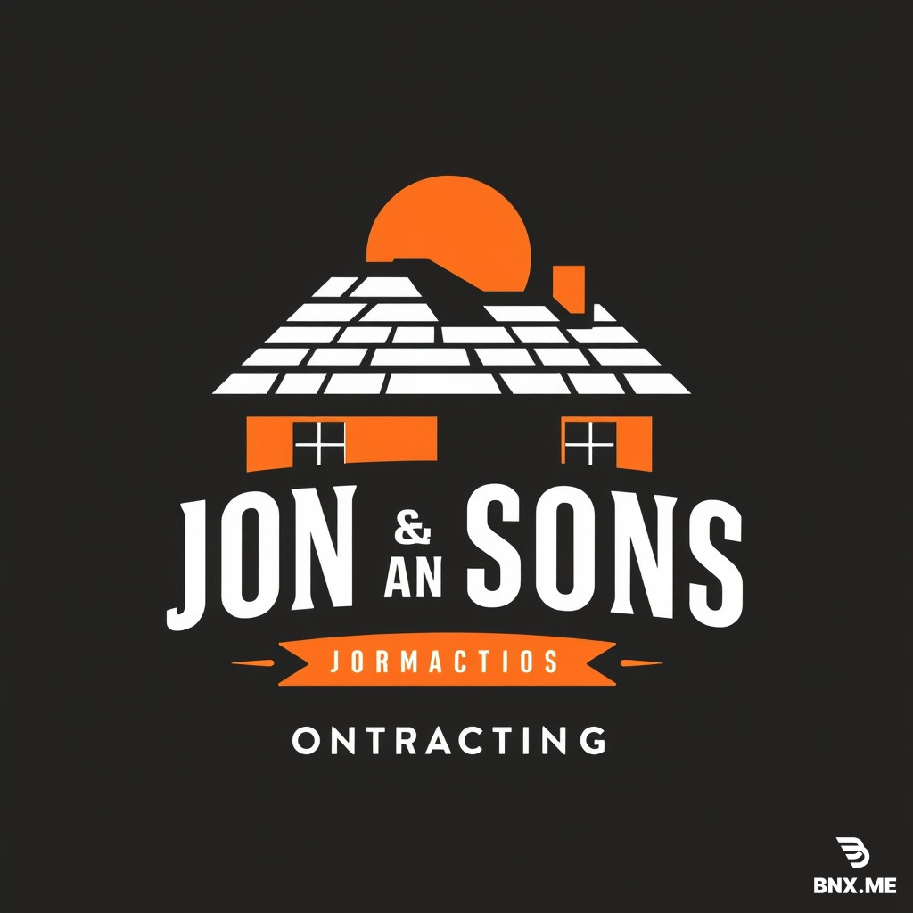 Create me a logo for a roofing company called Jon and sons contracting Ltd