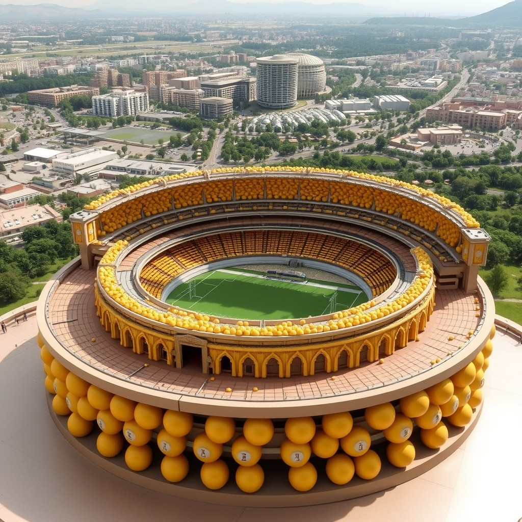 make a stadium inspired by a bee hive