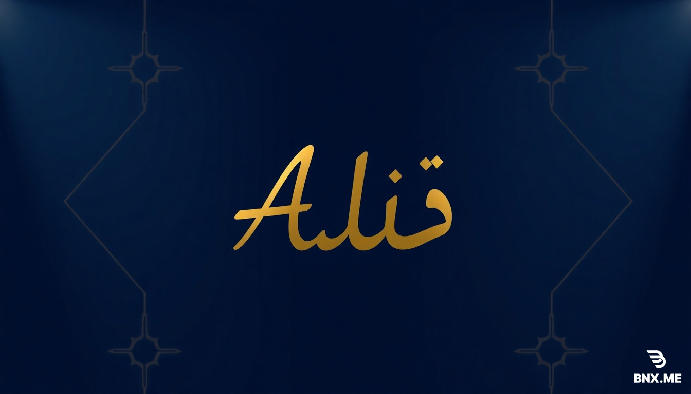 Minimalist YouTube banner with deep blue and gold for an Arabic channel named "Alif". The letter "Alif" drawn in elegant gold calligraphy, center-focused. Soft geometric patterns in the background. No text. No faces. Clean, modern, educational. High-end.
