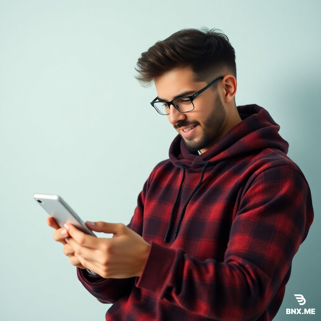 A mobile device and male