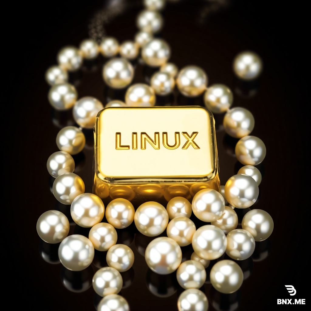 gold bar silver bar copper cristals linux mint logo among pearls