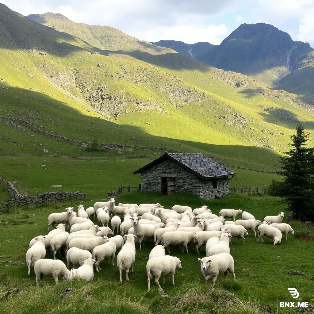 Sheepfold in the mountains