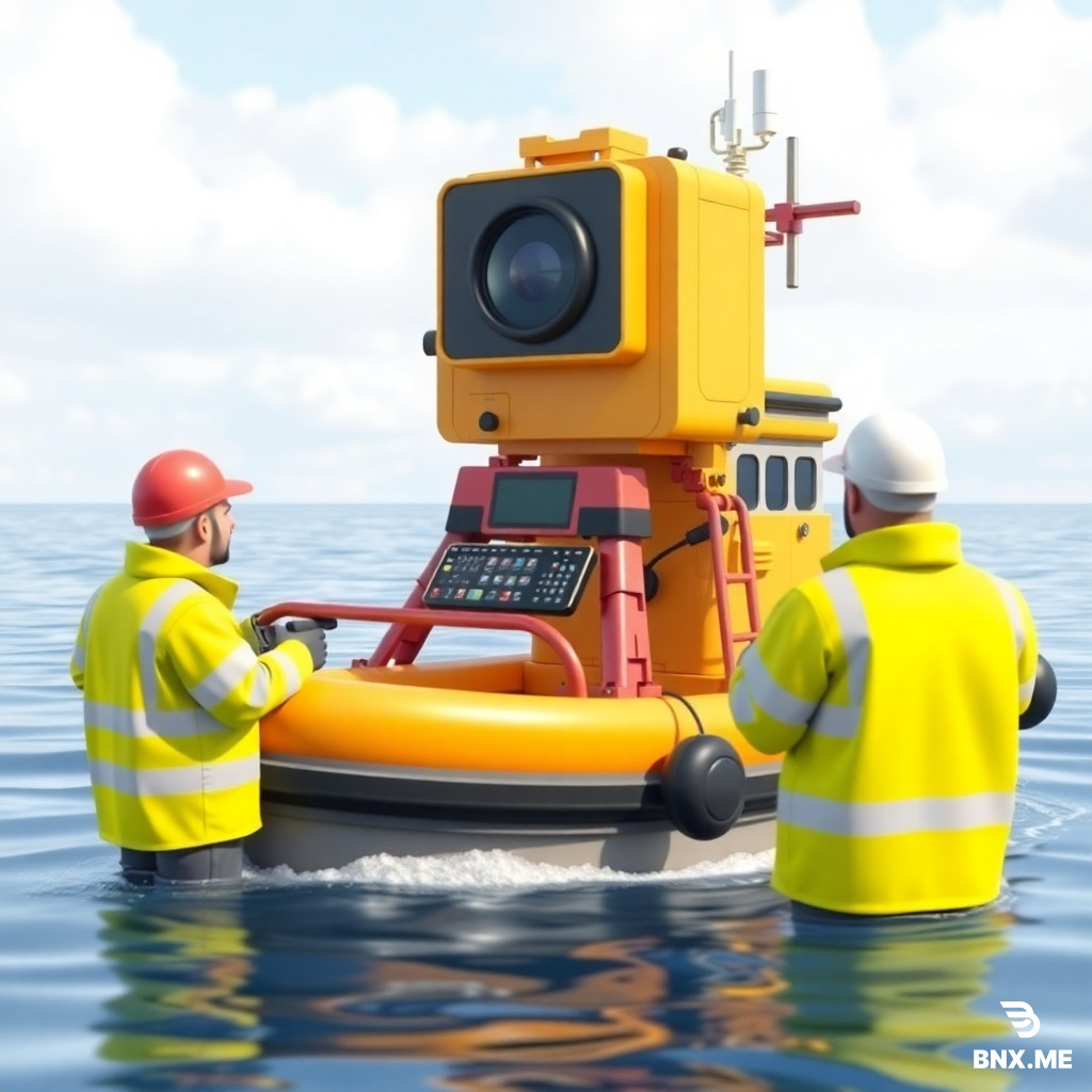 animação de levantamentos batimétrico, com barco, operadores e antena GNSS