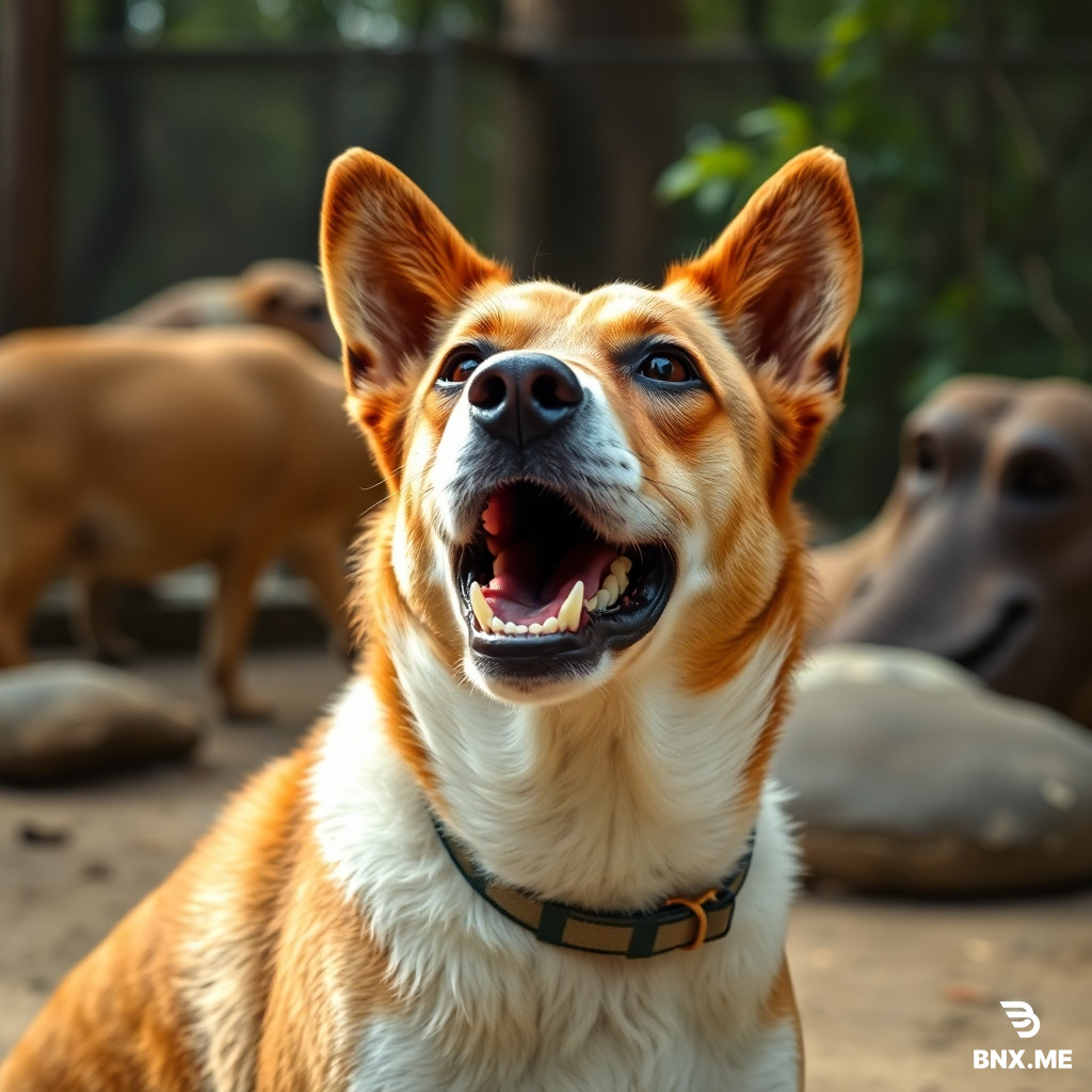 a dog that barks in the zoo