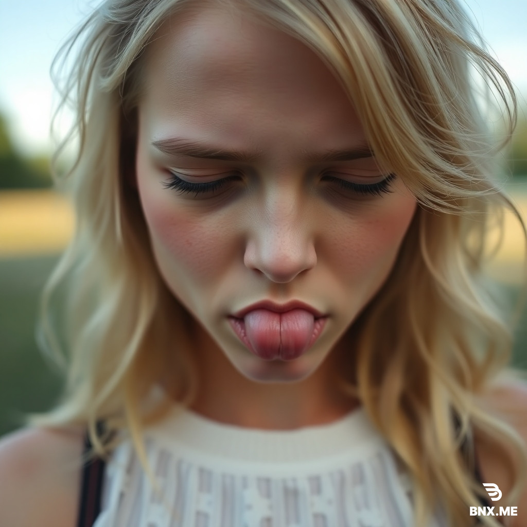 white girl sucking a big vainy cock, girl is faceing camrea and cock is main focus