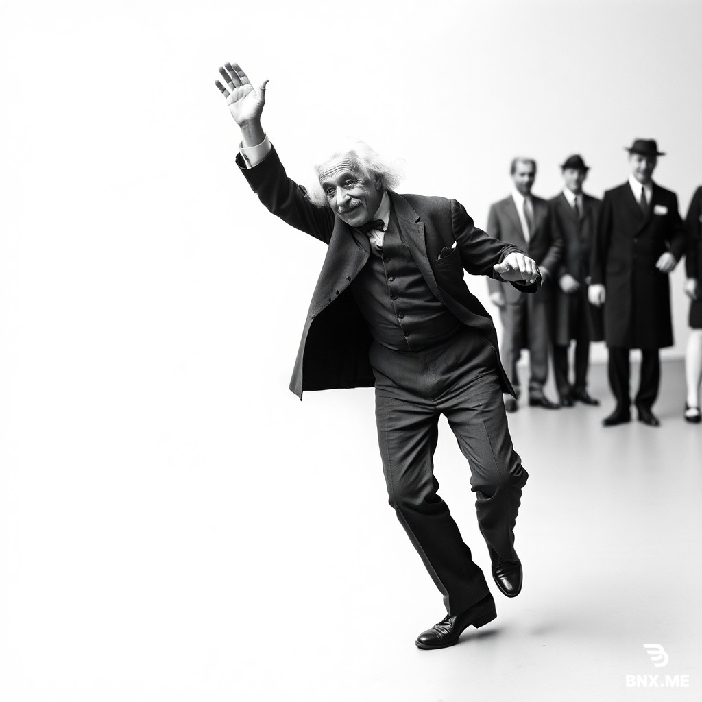 Dancing Man With Albert Einstein
