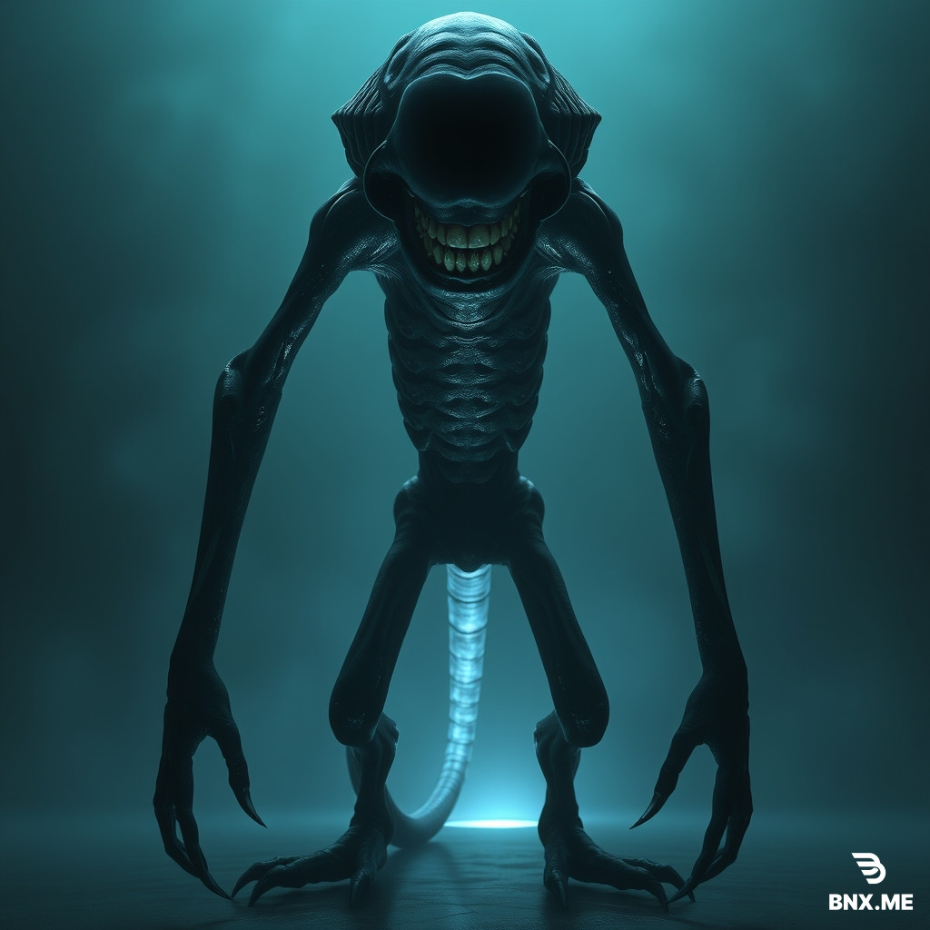 full body shot, standing pose, front view, [СУЩЕСТВО], [СРЕДА], eldritch horror, abyssal creature, deep sea monster, uncanny valley, almost human but wrong, human-like face with empty eyes, unnatural smile, skin too smooth, elongated limbs, joints bending wrong way, grotesque, unsettling, photorealistic, dark fantasy, lovecraftian, cinematic lighting, volumetric fog, wet slimy skin, bioluminescent glow, distorted anatomy, unnatural proportions, sharp teeth, hollow eyes, no pupils, high detail, 8k, horror photography, full-length portrait, moody atmosphere