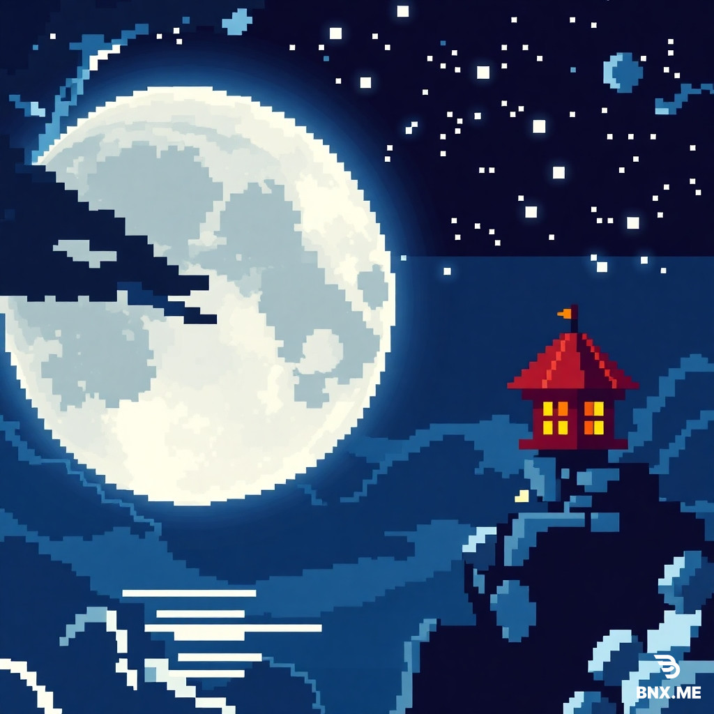 pixer art moon