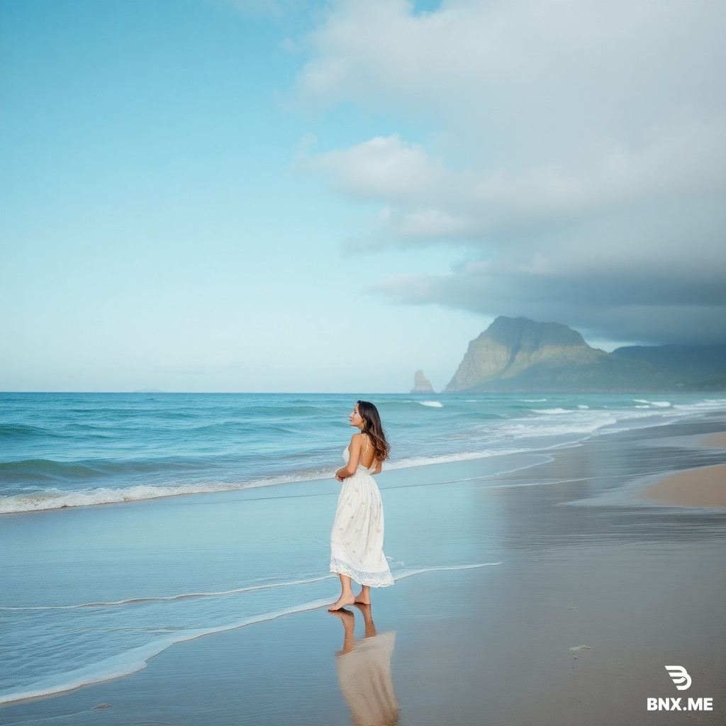 woman standing in beach