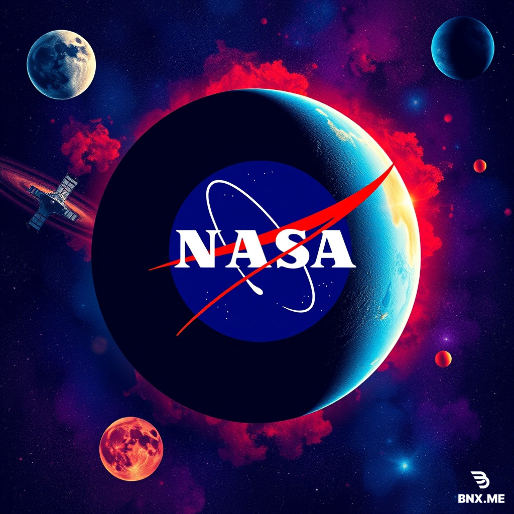 create a colrful image to these info (NASA stands for National Aeronautics and Space Administration.    NASA is an American space agency.    It was founded in 1958.    NASA is in Washington, D.C.    NASA studies space, Earth, and the solar system.    It supports the International Space Station.  Scientists and astronauts work at NASA to discover new things.    They hope to find life on other planets one day.    NASA needs many different workers, not only astronauts.    Workers include engineers, mathematicians, accountants, writers, IT specialists, and project managers.    People who want to work at NASA need knowledge and skills.    They should study hard, work hard, and follow their goals.