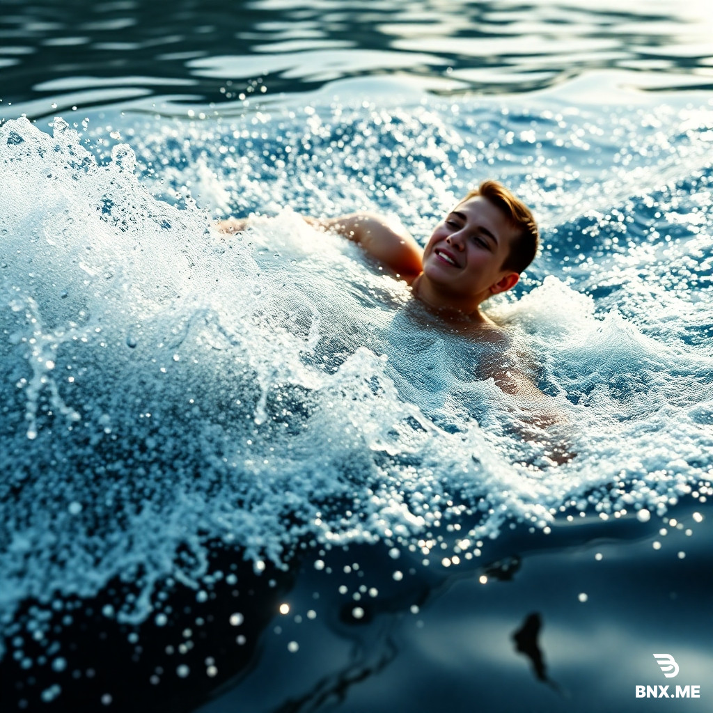 an image for a car swimming