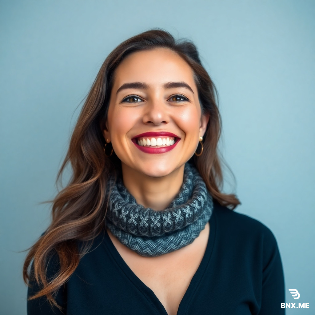 Create an image of a happy woman with high self-esteem.