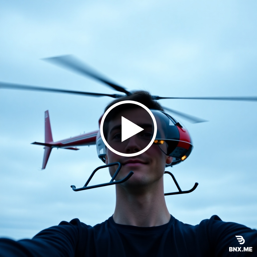 A video showing me a helicopter