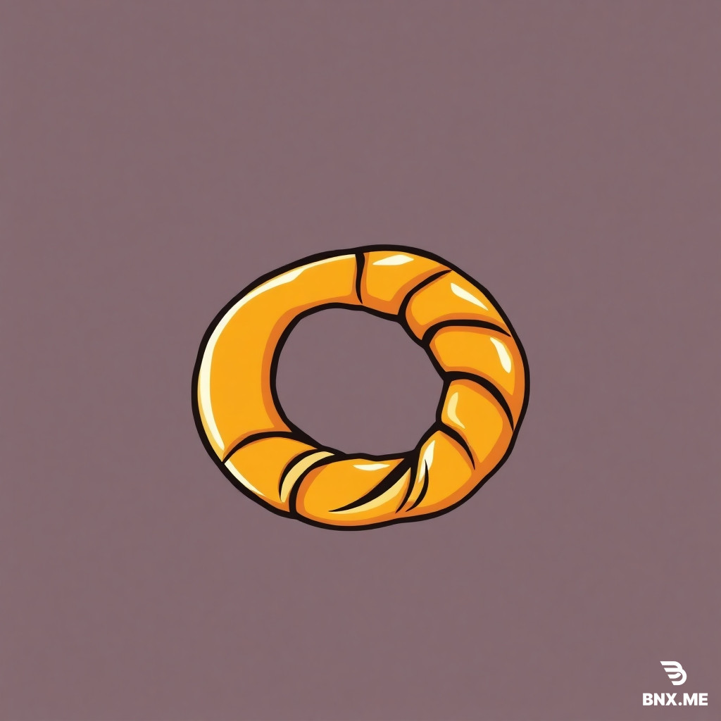 create an e logo on a transparent background that looks like a curled up croissant. This will represent the first e in the brand name Web bakery