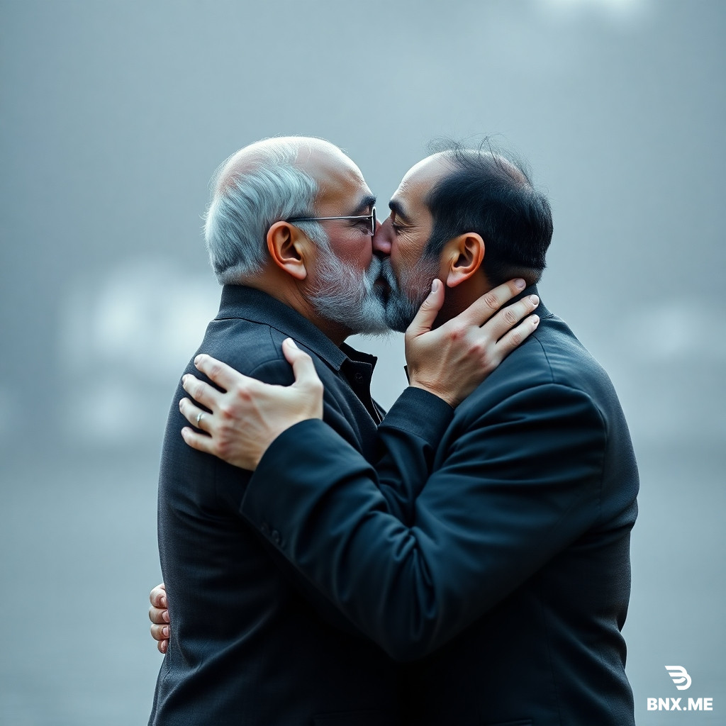 Genrate the image of meloni with Pm modi kissing on the lips intimate moment